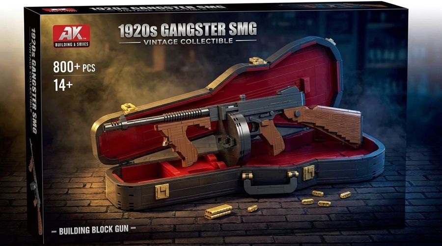 Wholesale 1920s Gangster SMG Building Block Model Set 2250pcs DIY Mini Bricks Collectible Display Toy for Adults Teens 14+