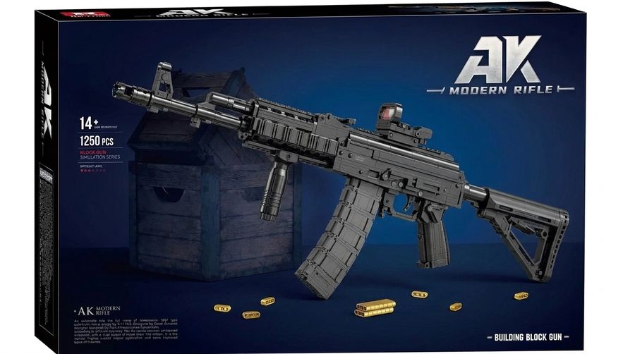 Wholesale AK Modern Rifle Building Block Model Set 950pcs DIY Mini Bricks Collectible Display Toy for Adults Teens 14+