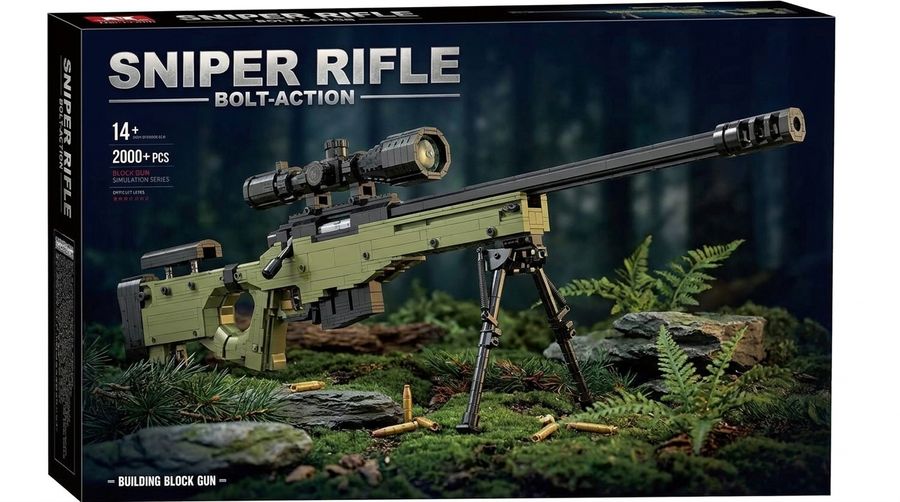 Wholesale Bolt-Action Sniper Rifle Building Block Model Set 1550pcs DIY Mini Bricks Collectible Display Toy for Adults Teens 14+