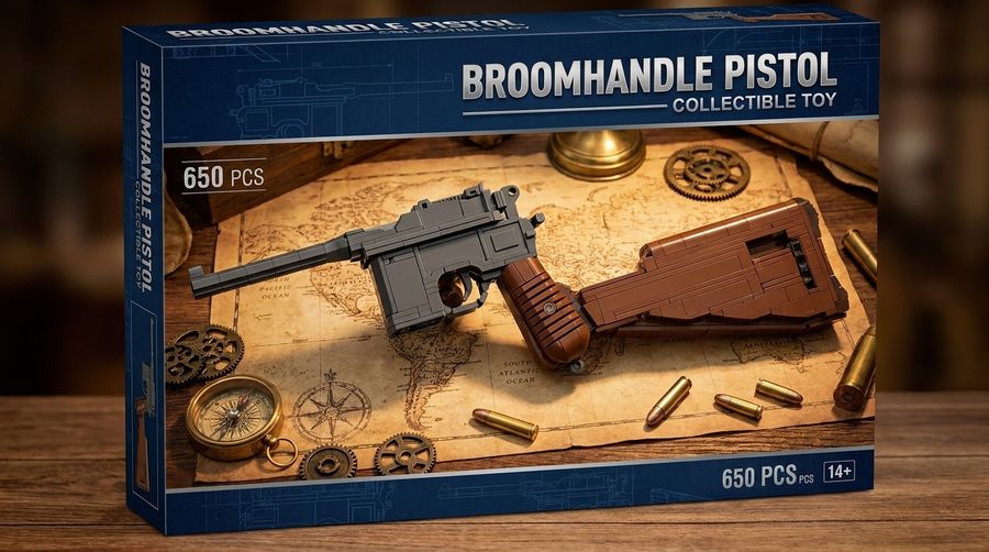Wholesale Broomhandle Pistol Building Block Model Set 2450pcs DIY Mini Bricks Collectible Display Toy for Adults Teens 14+