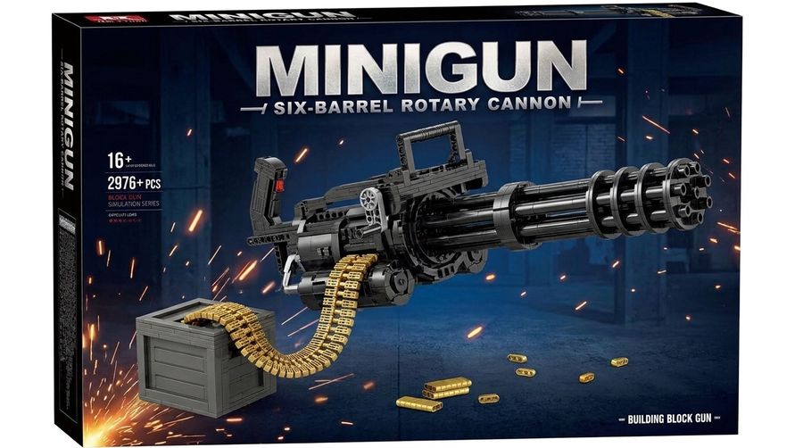 Wholesale Minigun Six-Barrel Building Block Model Set 2150pcs DIY Mini Bricks Collectible Display Toy for Adults Teens 14+