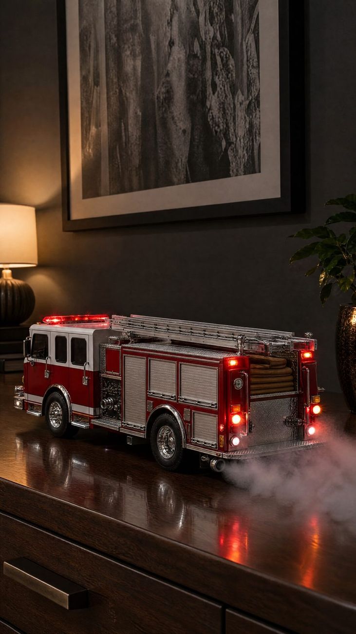 Wholesale 1:32 Alloy Diecast Fire Truck Model Car Toy Pull Back With Light And Sound Collectible Display Gift for Kids Boys