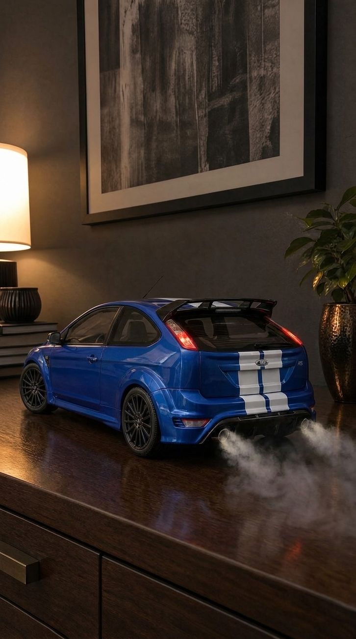 Wholesale 1:32 Alloy Diecast Ford Focus RS Model Car Toy Pull Back With Light And Sound Collectible Display Gift for Kids Boys