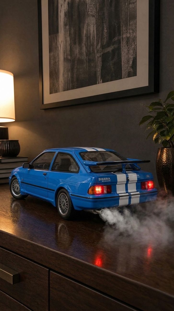 Wholesale 1:32 Alloy Diecast Ford Sierra RS Cosworth Model Car Toy Pull Back With Light And Sound Collectible Display Gift for Kids Boys