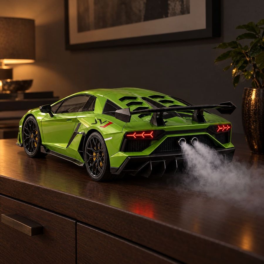 Wholesale 1:32 Alloy Diecast Green V12 Supercar Model Car Toy Pull Back With Light And Sound Collectible Display Gift for Kids Boys