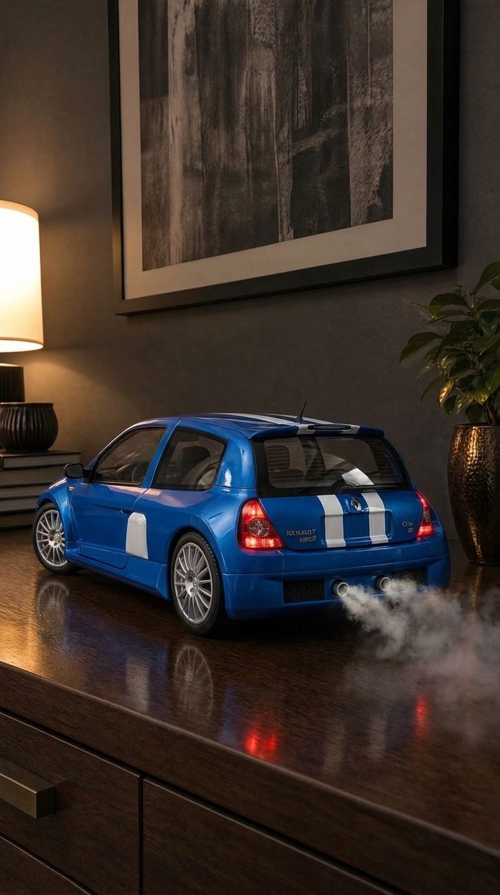 Wholesale 1:32 Alloy Diecast Renault Clio V6 Model Car Toy Pull Back With Light And Sound Collectible Display Gift for Kids Boys