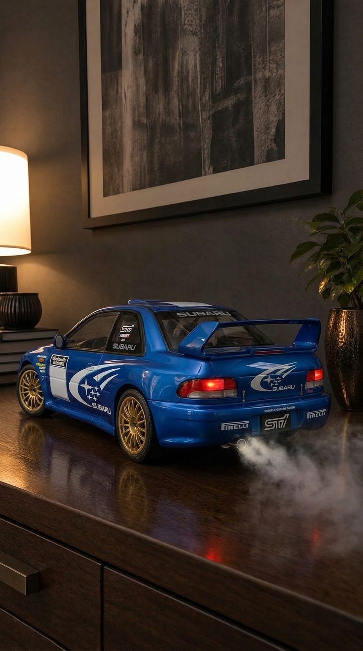 Wholesale 1:32 Alloy Diecast Subaru Impreza WRX Model Car Toy Pull Back With Light And Sound Collectible Display Gift for Kids Boys