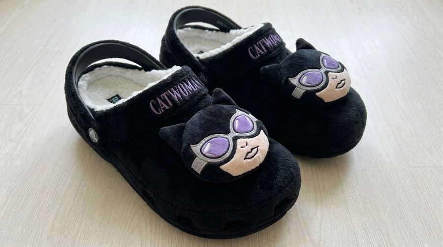 Wholesale Catwoman Plush Clogs Cartoon Fuzzy Slippers Sherpa-Lined Winter Indoor Outdoor Garden Shoes Unisex