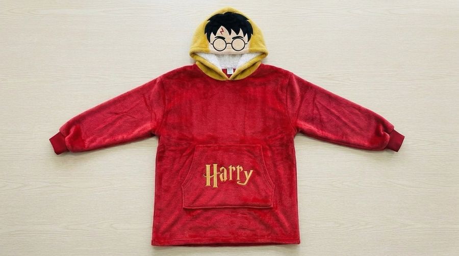 Wholesale Harry Character Hoodie Cartoon Plush Hooded Sweatshirt Sherpa Lining Cosplay Loungewear Unisex