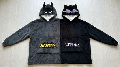 Batman & Catwoman Couple Plush Hoodies