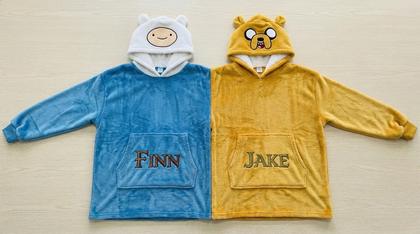 Finn & Jake Couple Plush Hoodies