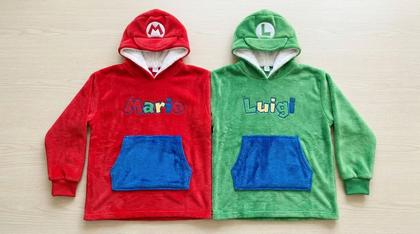 Mario & Luigi Couple Plush Hoodies