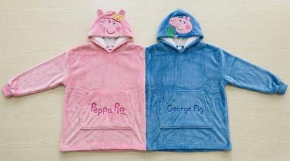 Peppa & George Couple Plush Hoodies