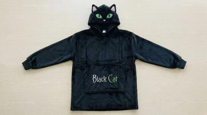 Black Cat Character Plush Hoodies